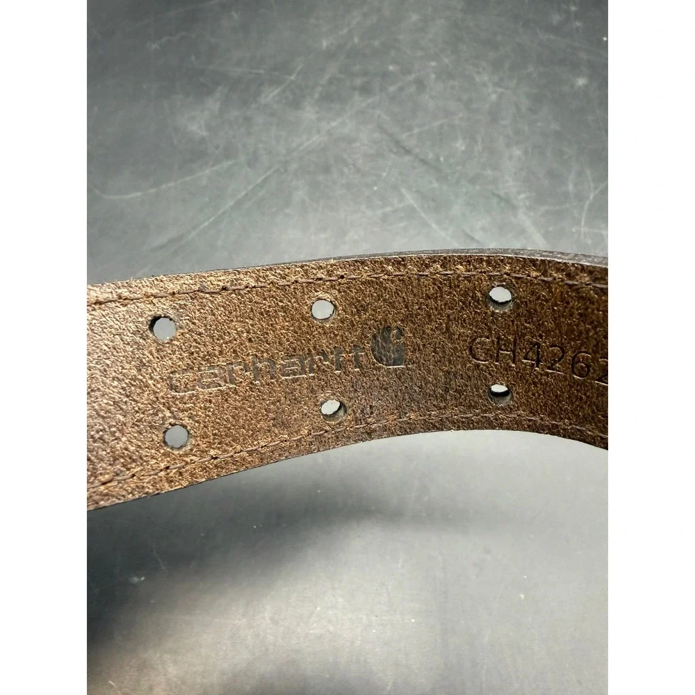 Carhartt Belt Double Prong Leather 18-20 Brown Boys
